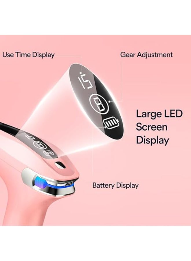 جهاز مساج العضلات الاحترافي (مساج جن) لتدليك الأنسجة العميقة - محرك "بروشليس" صامت وشاشة LCD - 8 سرعات ومقبض ممتد - لون رمادي نجمي - Image 2